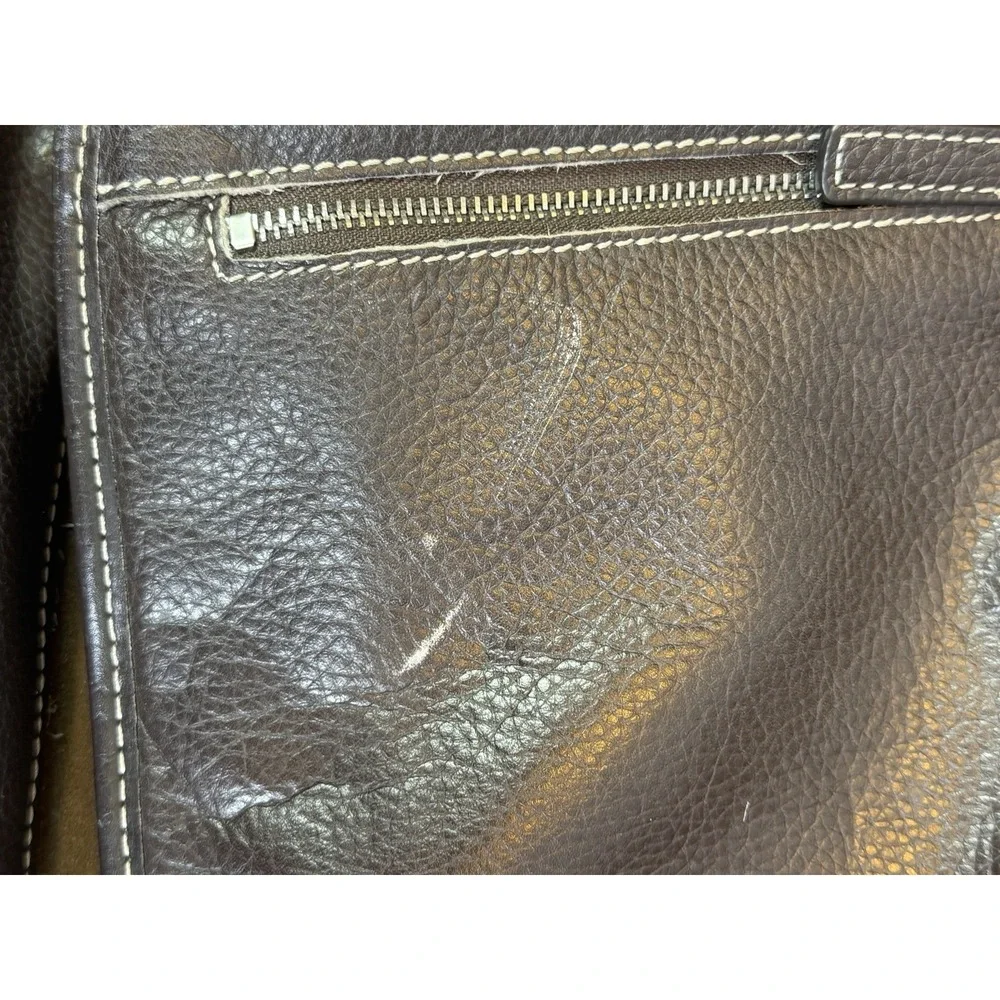 Wilsons Leather Pelle Studio Italian Leather Executive Messenger Bag Briefcase